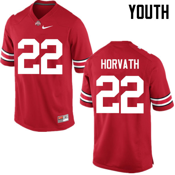 Ohio State Buckeyes Les Horvath Youth #22 Red Game Stitched College Football Jersey